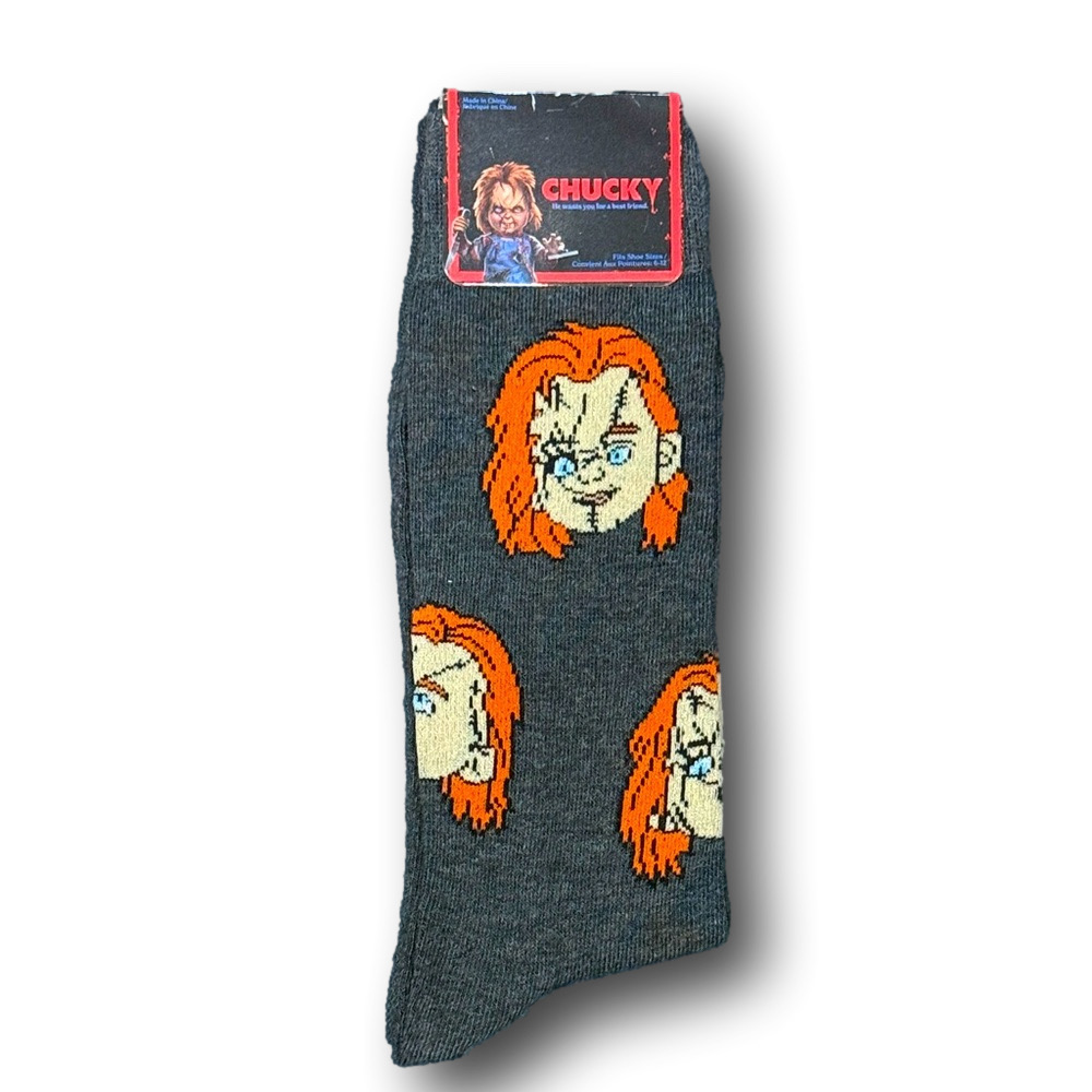 3/$20 Chucky Child's Play Funny Novelty Crew Socks - NWT